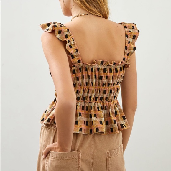 Eva Franco Checked Ruffle Tank - Picture 4 of 4